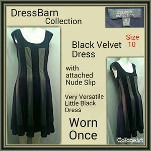 DressBarn Black Velvet Cocktail Dress
