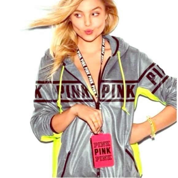 Pink lanyard ID holder brand-new