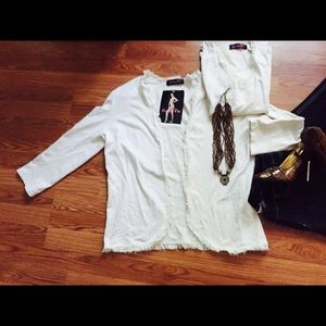 2 piece sweater set/NWT/spandex mix/Sz large