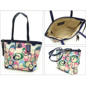 Authentic Coach IKAT Signature Tote