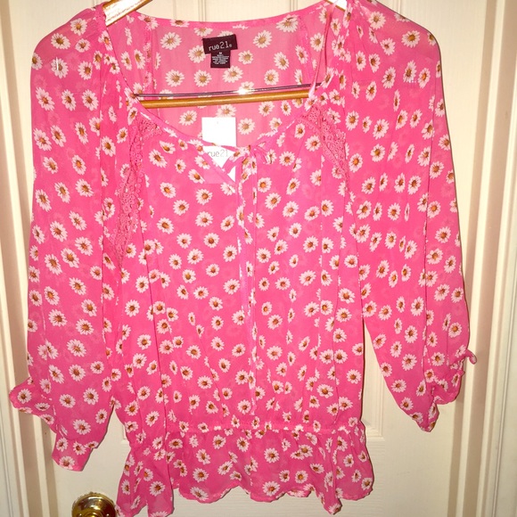 Sheer daisy top
