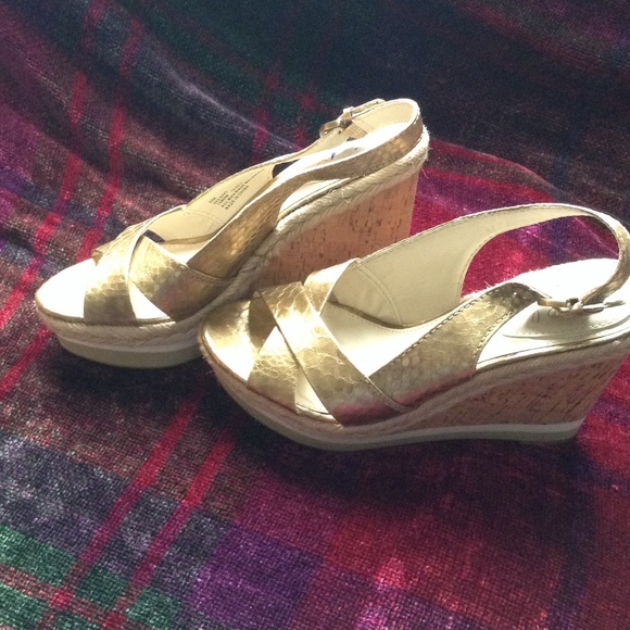 Gold Wedge Shoes
