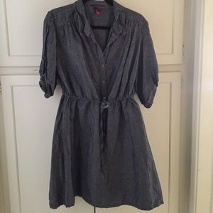 Grey shirt dress