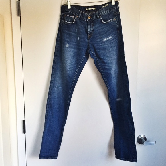 Zara Premium Selvedge Distressed Denim Jeans Sz. 6