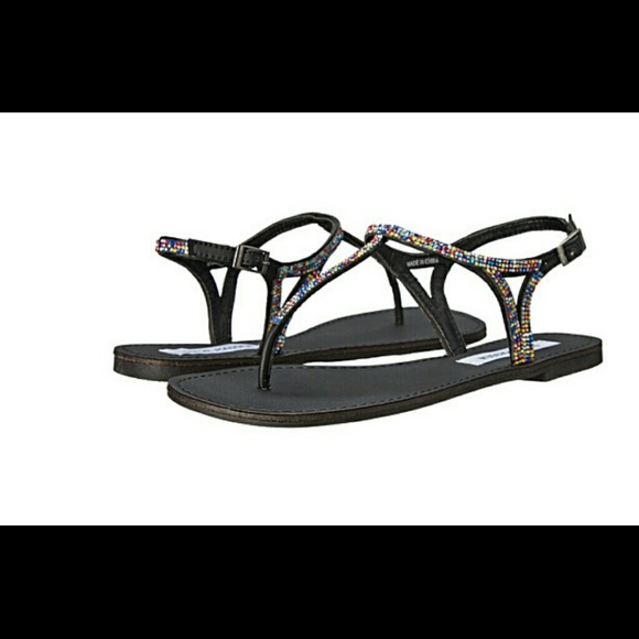 Faux leather summer sandals