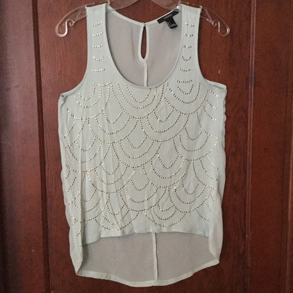 forever 21 studded high low tank