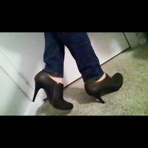 FINAL PRICE Stiletto Booties Dark Chocolate Brown