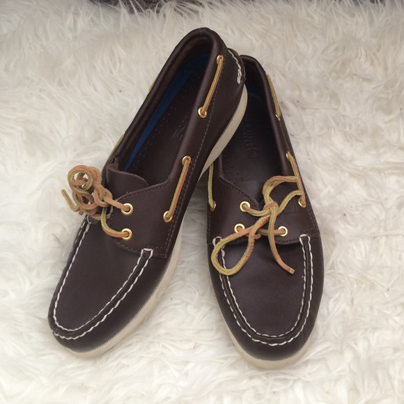 Sperry Topsiders in Brown Leather WORN ONCE