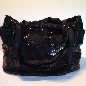 Black tote w/ sequin embellishment.  Large size