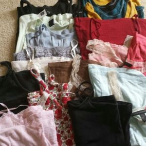 17 Tank tops. Gap. Old Navy. Papaya. Express