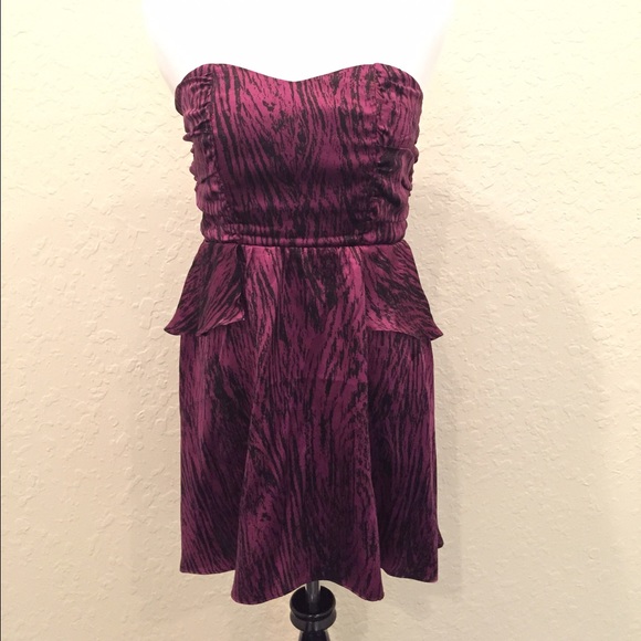 Dolce Vita Strapless Silk Print Dress