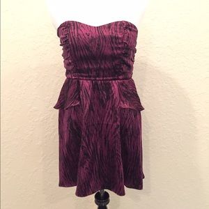 Dolce Vita Strapless Silk Print Dress