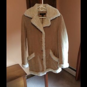 Suede winter coat