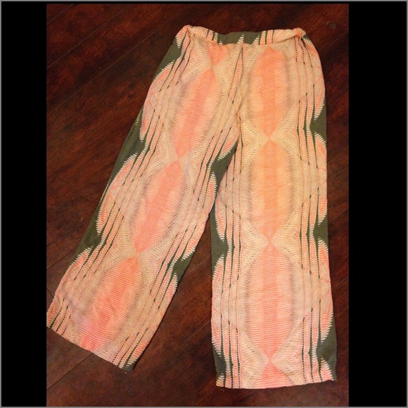 Pink & Charcoal high waisted maxi pants!