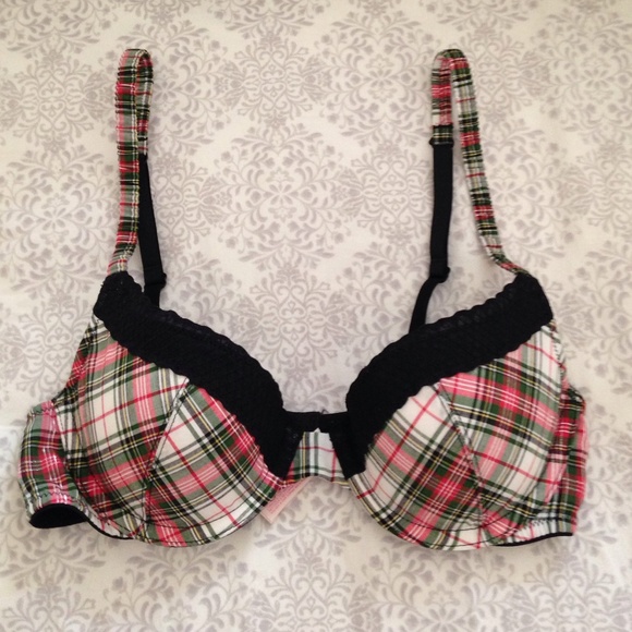 Victoria's Secret Plaid Demi Bra NWOT