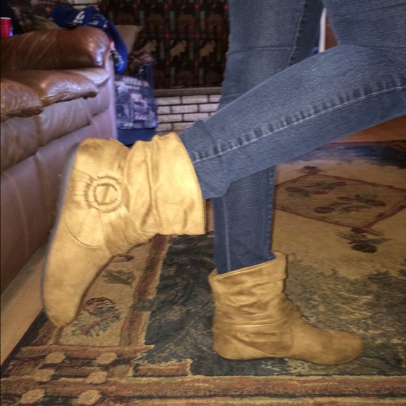 Brown Suade Booties - Picture 1 of 4