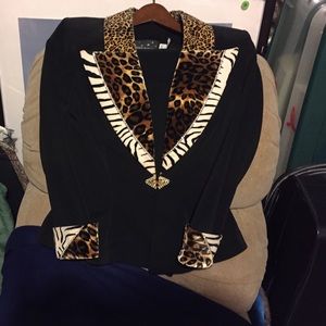 Animal print designer suit