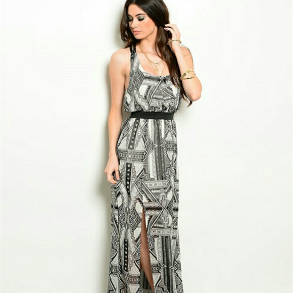 Black/white aztec print Maxi