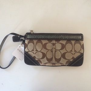 COACH mini zip clutch