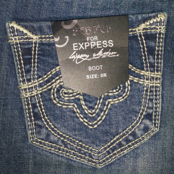 Express Denim - Rerock for Express  sz 0 R jeans NWT Boot