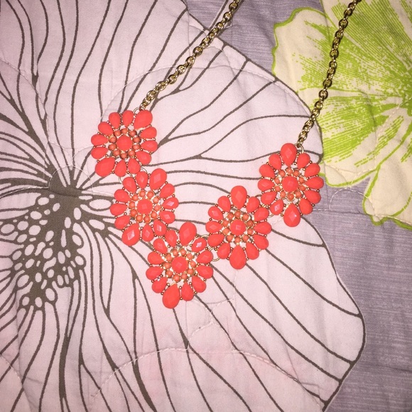 Coral statement necklace