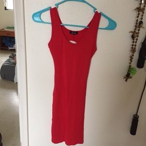 Red mini dress