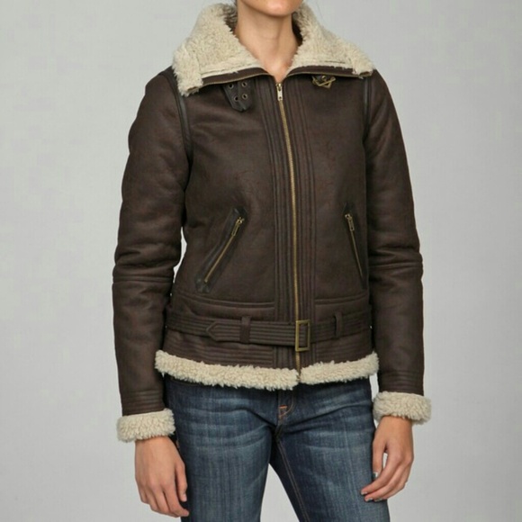 Macys Jackets & Blazers - Bomber jacket with shearling lining