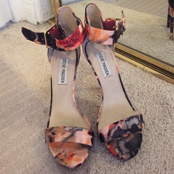 Watercolor Steve Madden Strappy Heel