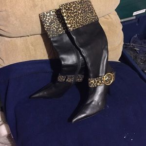 Animal print boots