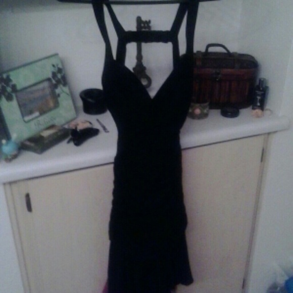 Backless black cocktail dress from Hottie World
