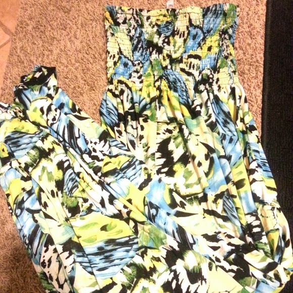 Long strapless dress