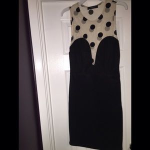 Nasty Gal Black polka dot dress