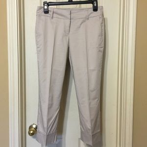 Khaki above the ankle cuff slacks