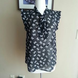 Bow Print Blouse