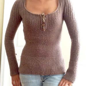 Free People Tan/Brown Sweater