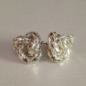Silver stud earrings