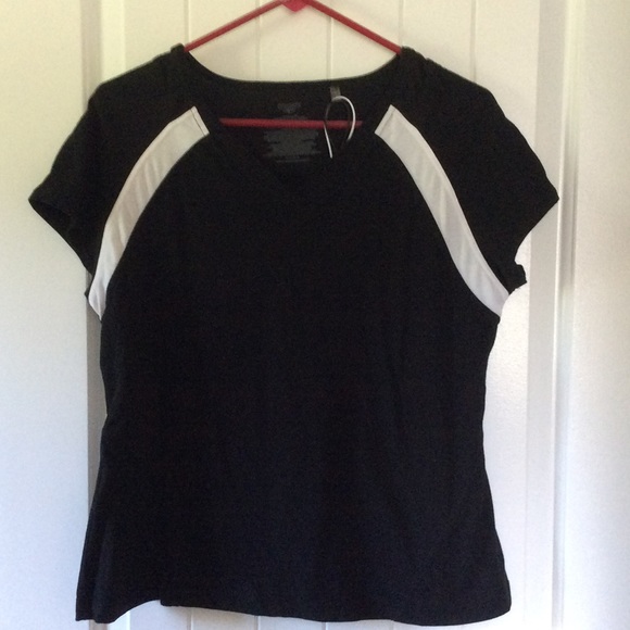DANSKIN WORKOUT TOP NEW, WITH HAIR TIES,