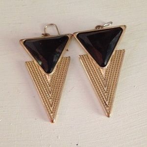 Black and gold earrings