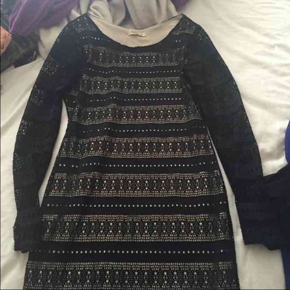 Sexy all black lace mini dress