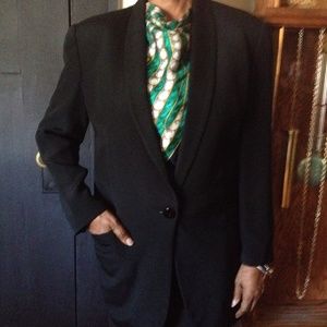 Ellen Tracy Single Breasted Black Blazer