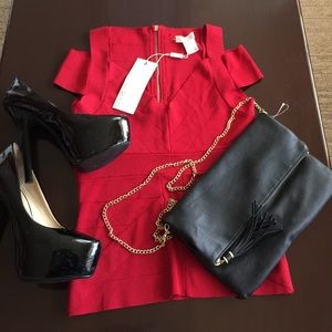 Red bandage sexy shirt NWT!!