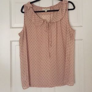 LOFT sleeveless pink top