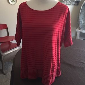 Chico's red striped top