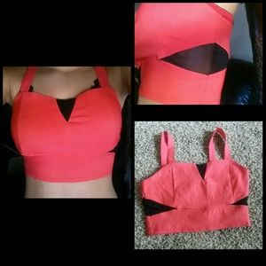 Coral Crop top