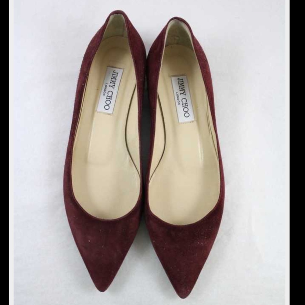 Jimmy choo burgundy flats size 39