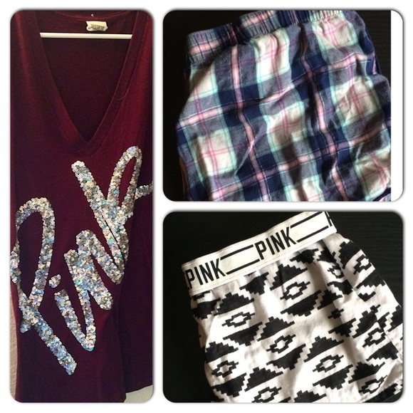 Victoria's Secret Pants - 🎉BUNDLE🎉 2VS pajama shorts, VS top.