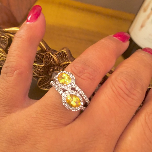 LAB CREATED CITRINE RING. Price firm - Picture 2 of 4