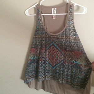 Crochet tank top (tan)