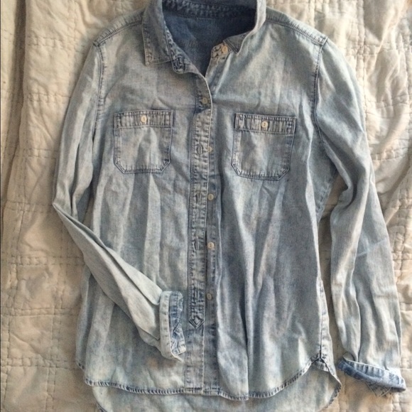 Button down jean top