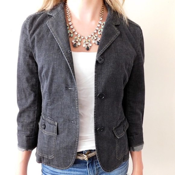 theory denim blazer
